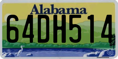 AL license plate 64DH514
