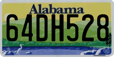 AL license plate 64DH528