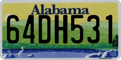 AL license plate 64DH531