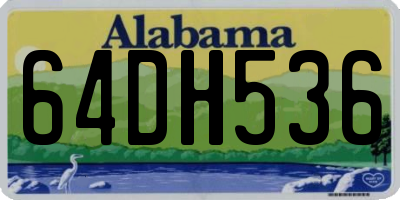 AL license plate 64DH536