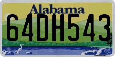 AL license plate 64DH543