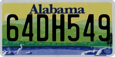 AL license plate 64DH549