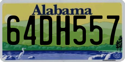 AL license plate 64DH557