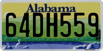 AL license plate 64DH559