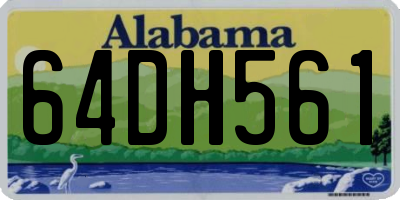 AL license plate 64DH561
