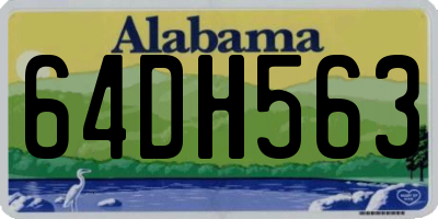 AL license plate 64DH563