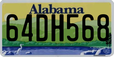 AL license plate 64DH568
