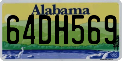 AL license plate 64DH569