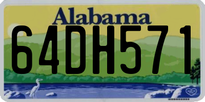 AL license plate 64DH571