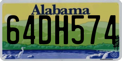 AL license plate 64DH574