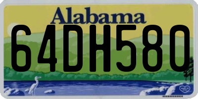 AL license plate 64DH580