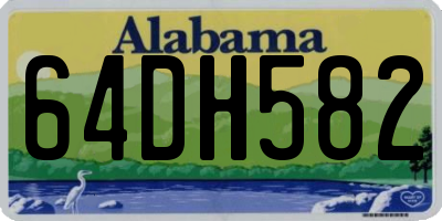 AL license plate 64DH582
