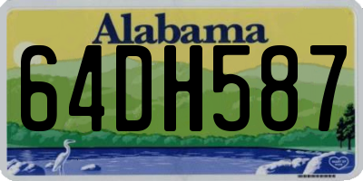 AL license plate 64DH587