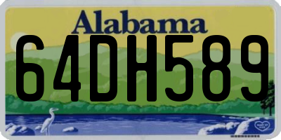 AL license plate 64DH589