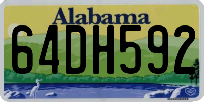 AL license plate 64DH592