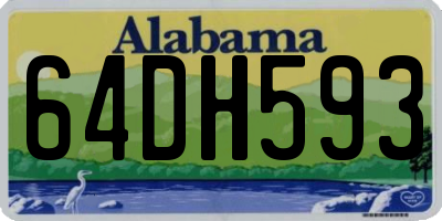 AL license plate 64DH593