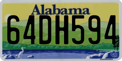 AL license plate 64DH594