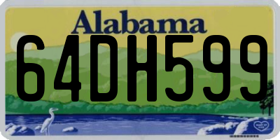 AL license plate 64DH599