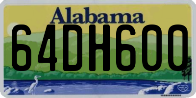 AL license plate 64DH600