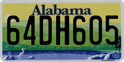 AL license plate 64DH605
