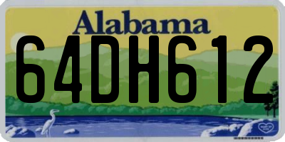 AL license plate 64DH612