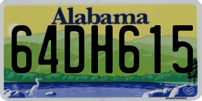 AL license plate 64DH615