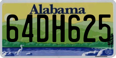 AL license plate 64DH625