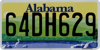 AL license plate 64DH629