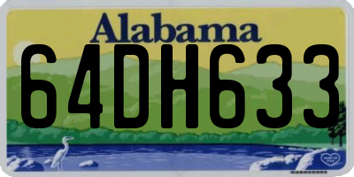 AL license plate 64DH633