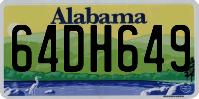 AL license plate 64DH649