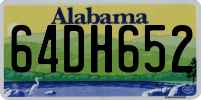 AL license plate 64DH652
