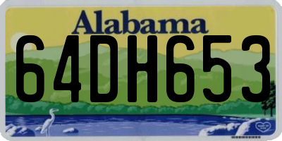 AL license plate 64DH653
