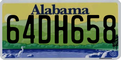 AL license plate 64DH658