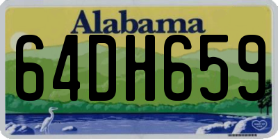 AL license plate 64DH659