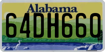 AL license plate 64DH660