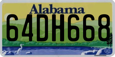 AL license plate 64DH668