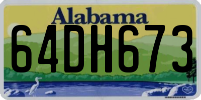 AL license plate 64DH673