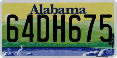 AL license plate 64DH675