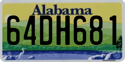 AL license plate 64DH681