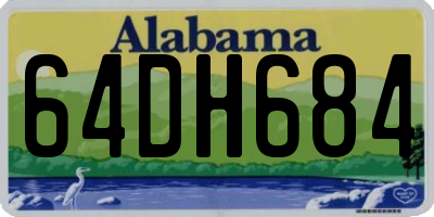 AL license plate 64DH684