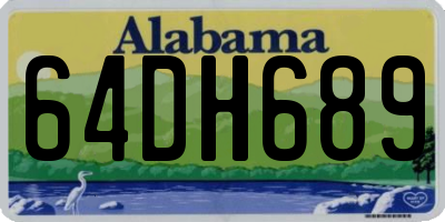 AL license plate 64DH689
