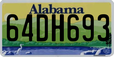 AL license plate 64DH693
