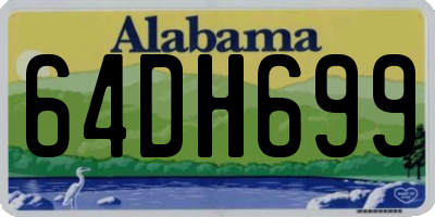 AL license plate 64DH699
