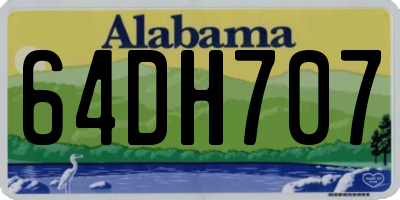 AL license plate 64DH707