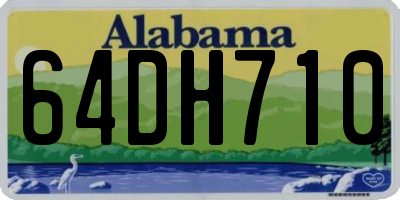 AL license plate 64DH710