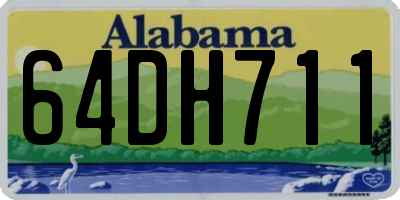 AL license plate 64DH711