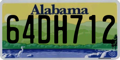 AL license plate 64DH712
