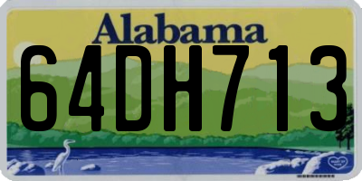 AL license plate 64DH713