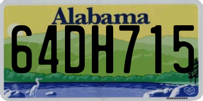AL license plate 64DH715