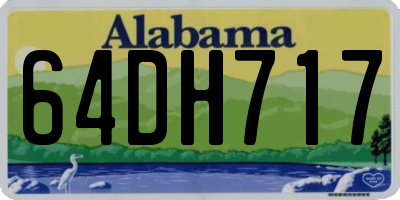 AL license plate 64DH717